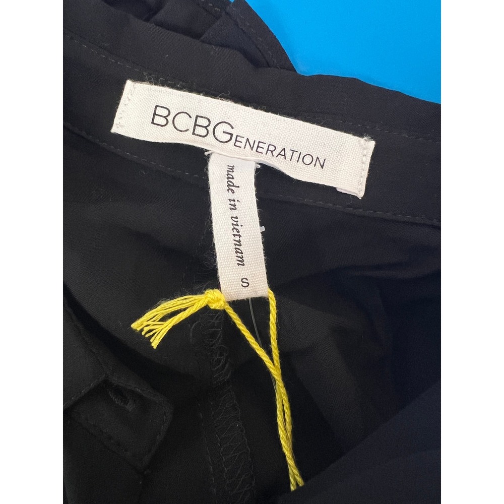 BCBGeneration Black Sleeveless Long Button-Front Tunic - Picture 4 of 5